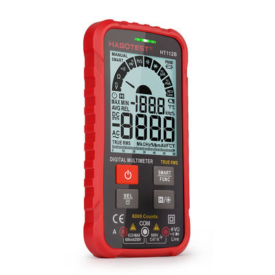 600A 600V 2xCR2302電池の赤くスマートなテスター デジタル